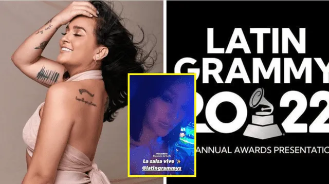Daniela Darcourt disfruta de los Latin Grammy 2022.