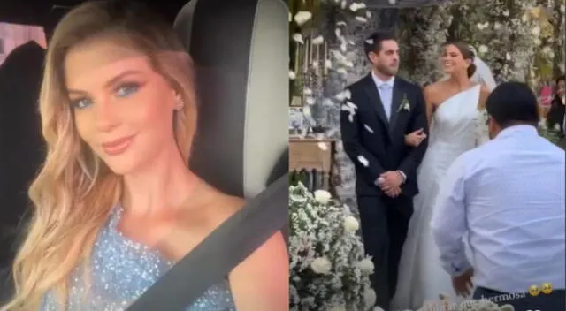 Brunella Horna y Richard Acuña asisten a la boda de Valeria Piazza