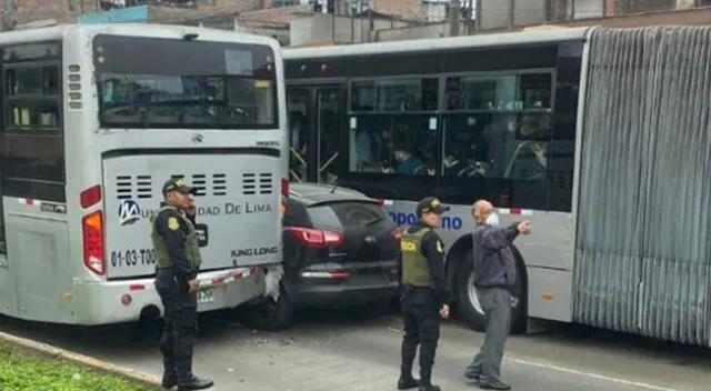 Reportan accidente en el Metropolitano