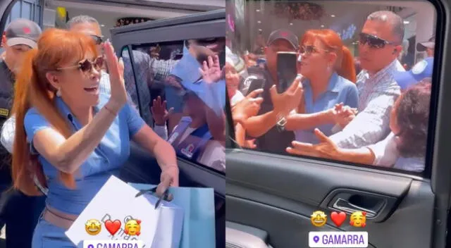 Magaly Medina sorprende a visitantes en emporio comercial de Gamarra