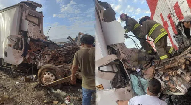 Camión que se dirigía a Trujillo, terminó por estrellarse contra una pared y una familia completa muere.