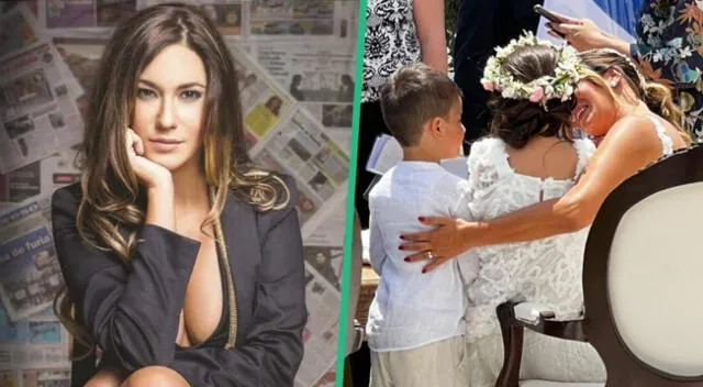 Tilsa Lozano protagoniza emotivo momento MADRE - HIJOS durante ceremonia de matrimonio: "Una nueva familia de amor"