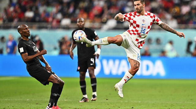 Croacia viene derrotando a Canadá en el Mundial Qatar 2022. Foto: EFE