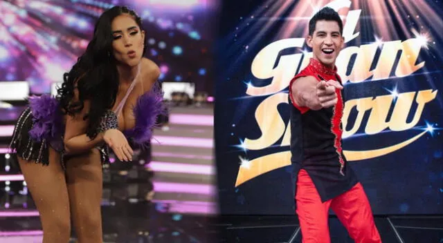 Melissa Paredes felicita a Santiago Suárez por su participación en 'El Gran Show'.