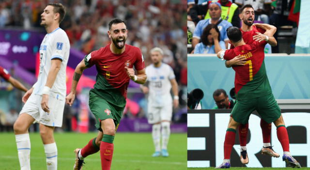 Portugal derrotó por 2 - 0 a Uruguay y aseguró su pase a octavos de final.