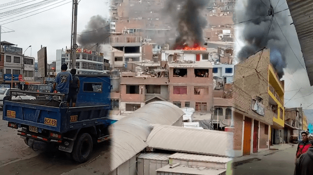 Vivienda se incendia en la tercera zona de Collique, en Comas.