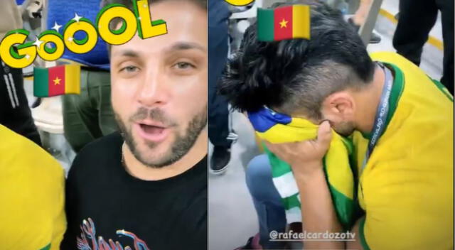Nicola Porcella y Rafael Cardozo asisten a partido de Brasil vs Camerún