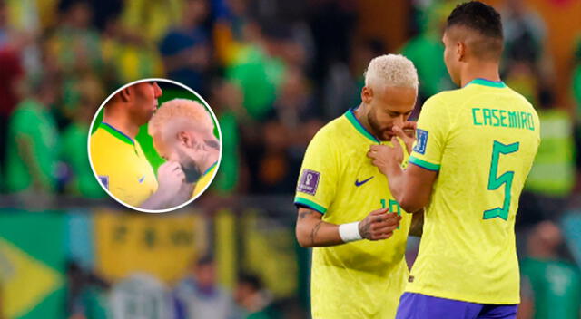 Neymar y Casemiro protagonizaron un momento controversial en el Mundial.