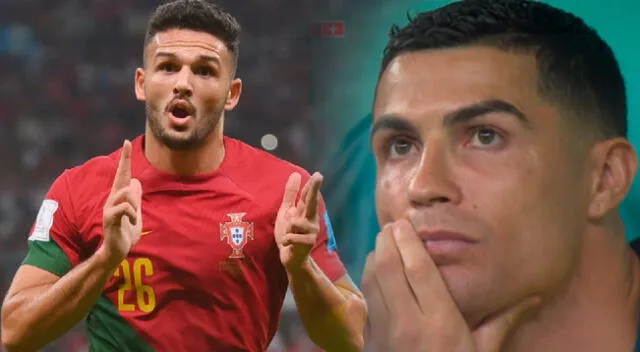 Cristiano Ronaldo sin emociones observó el gol de Ramos.