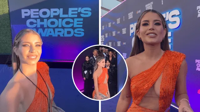 Flavia Laos llegó a la alfombra roja de los People's Choice Awards.