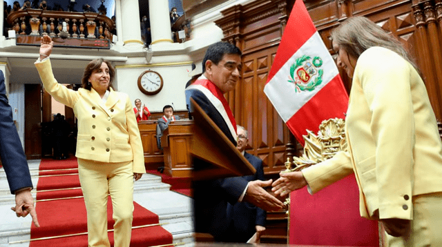 Dina Boluarte entró con confianza al Congreso para juramentar como nueva presidenta del Perú.