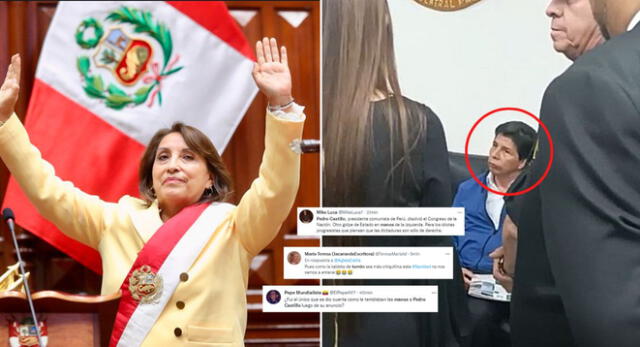 Cibernautas en redes sociales saludan a Dina Boluarte como la nueva y primera Jefa de Estado peruano.