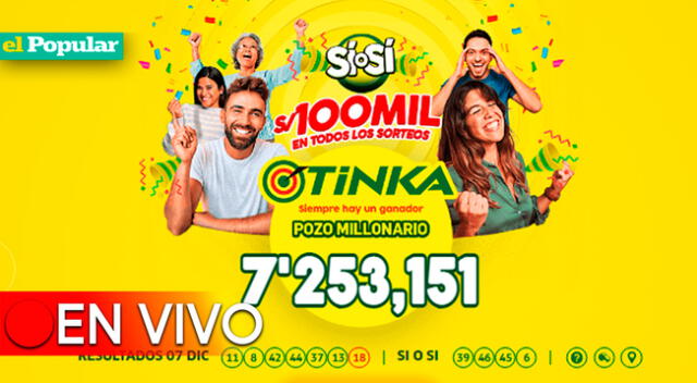 Descubre los resultados del sorteo de la Tinka llevado a cabo este domingo 12 de diciembre.