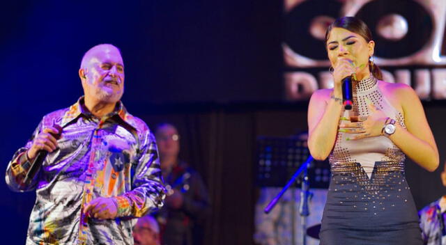 Brunella Torpoco junto a Jerry Rivas de El Gran Combo de Puerto Rico.