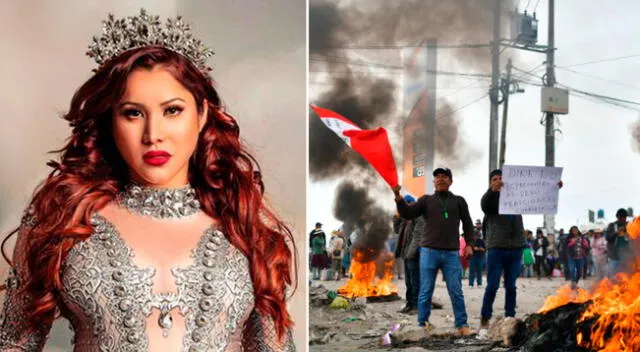 Lesly Castillo afectada por protestas en Arequipa.