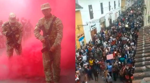 Cientos de manifestantes protestan pese a estado de emergencia en el país.