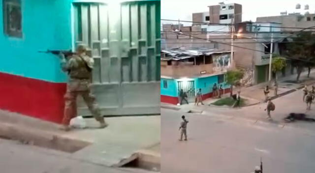 Vecinos del lugar pidieron a los oficiales del Ejército dejar de disparar.