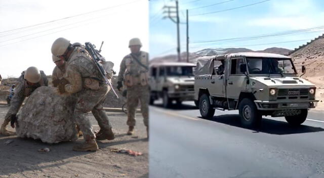 Carretera en Arequipa fue desbloqueada por Fuerzas Armadas y Policía.