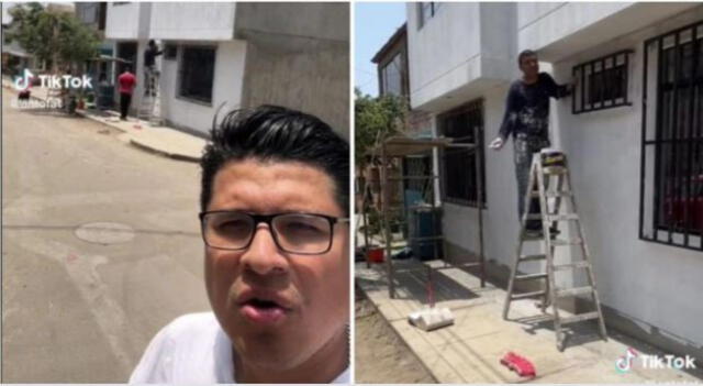 El albañil peruano se confundió de casa, no le reconocen su trabajo y usuarios en TikTok lo trolean.