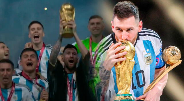 Lionel Messi alza la Copa del Mundo y se despide los Mundiales.