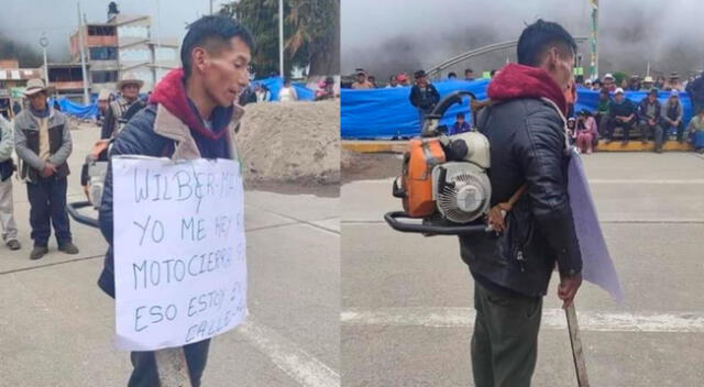 Al presunto ladrón le colocaron la motosierra en la espalda.