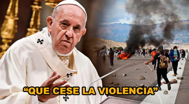 El papa Francisco pidió que la violencia termine en nuestro país.