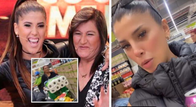 Yahaira Plasencia y su mamá se lucen juntitas en supermercado.