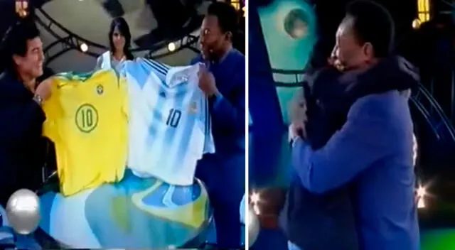 Pelé visitó el programa de Maradona y ambos compartieron una edición espléndida.