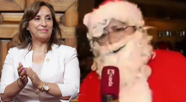 Papá Noel no quiere que Dina Boluarte siga asumiendo la presidencia del Perú.