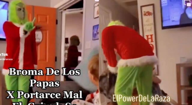 El Grinch llegó a cobrar las travesuras que hicieron durante el año.