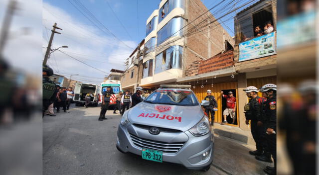 PNP en el lugar donde se intervino a banda delincuencial