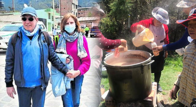 Padres de Natacha de Crombrugghe  llevaron la Navidad a los niños del Colca.