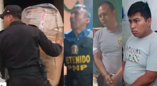Policías fueron capturados por extorsión agravada y venta de droga.