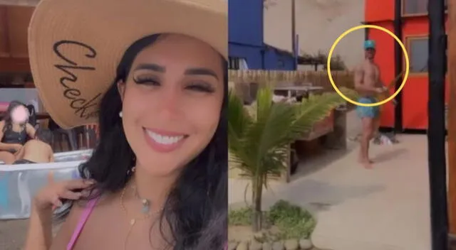 Melissa Paredes está en la playa con su novio Anthony Aranda