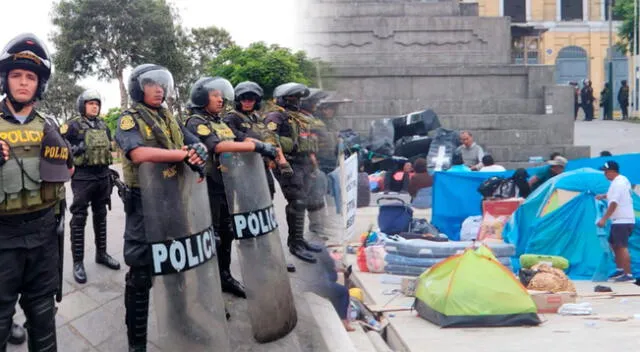 Agentes del orden dieron la orden de desalojo.