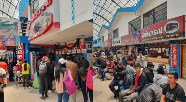 En el terminal terrestre de Juliaca adelantaron las salidas a las ciudades de Arequipa y a Cusco, donde las tarifas de pasajes estaban desde 25 soles hasta 60 soles.