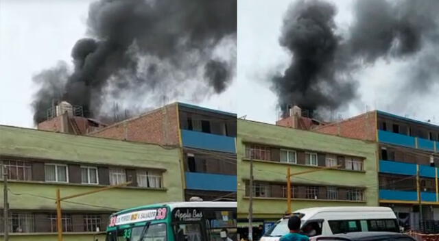 Fuerte incendio consumió galería en La Victoria