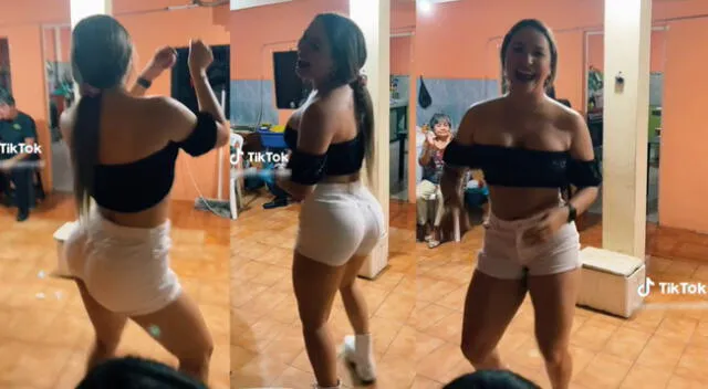 Singular escena de la joven bailando tambor venezolano se hizo viral en las redes sociales.