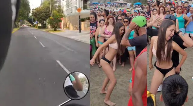 Singular escena de jóvenes bailando tambor venezolano en la Costa Verde se hizo viral en las redes sociales.