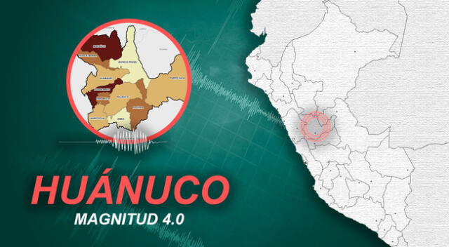 El temblor en Huánuco se registró a las 4:19 de la tarde de este jueves, según IGP.