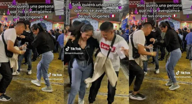 La muchacha y su pareja bailaron huayno dejando en 'shock' a miles en TikTok por su complicidad.