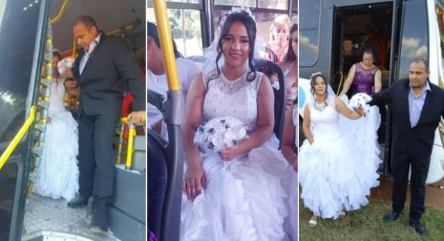 La novia llegó junto a su familia al local, donde se iba a casar, tras viajar dos horas en la carretera en Paraguay.