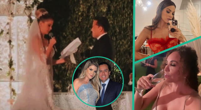 Brunella Horna y Richard Acuña: Así se lucieron las invitadas a la boda.