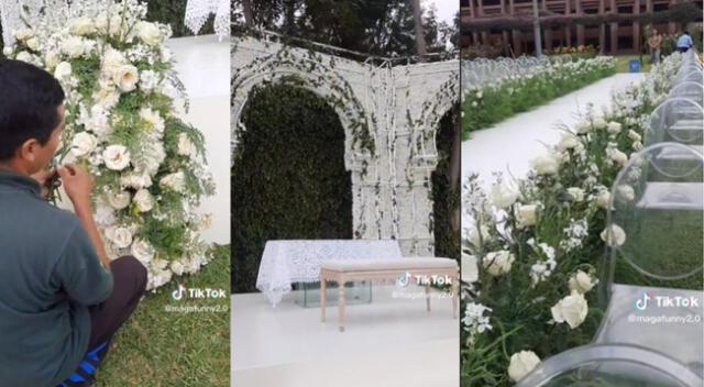 La empresa que organizó la boda de Brunella Horna y Richard Acuña compartieron el proceso de como se realizó cada detalle de la hermosa decoración.