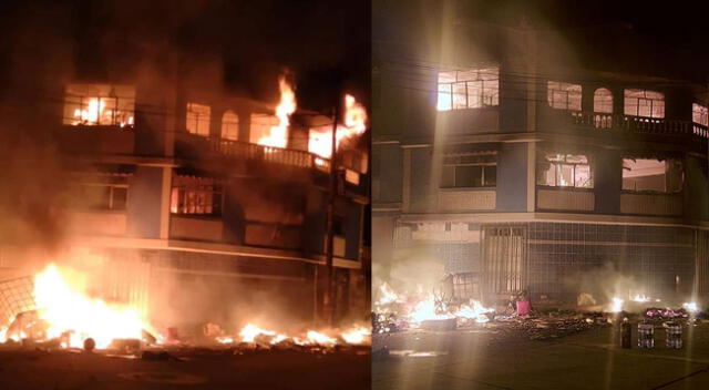 Manifestantes queman casa del congresista de Acción Popular