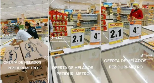 Una peruana fue a Metro, se topó con un ofertón de helados Peziduri y se hizo viral en TikTok.