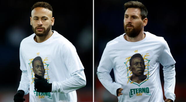 Neymar y Messi rinde homenaje a Pelé.