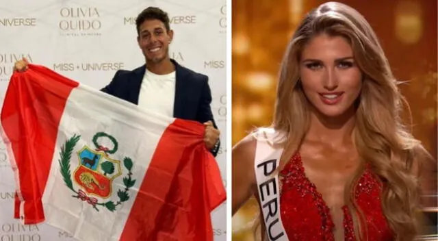 Hugo García emocionado por Alessia Rovegno en la preliminar del Miss Universo 2022.