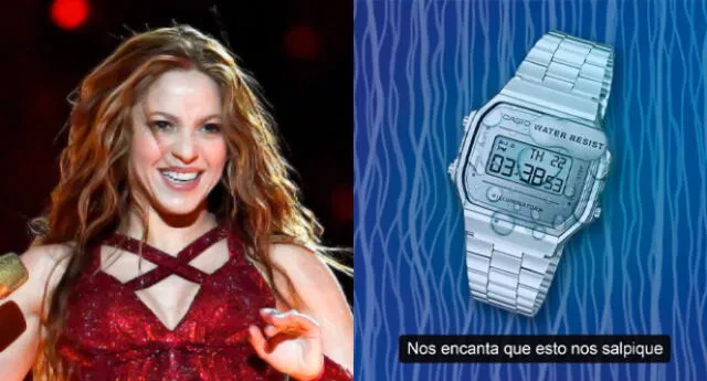 Shakira hizo mención a Casio y la marca no dudó en hacerse publicidad.