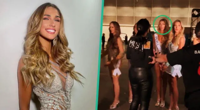 Alessia Rovegno sorprendida con staff de Miss Universo 2022 porque no la maquillan, pero a otras participantes sí.